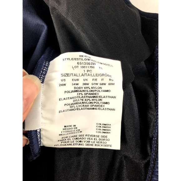 MIRACLESUIT NEW Madero Underwire One Piece Swimsuit Blue Size 24W Plus - Picture 7 of 8